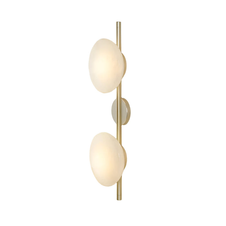Minimalistyczna okrągła lampa ścienna LED, teksturowana, do sypialni.