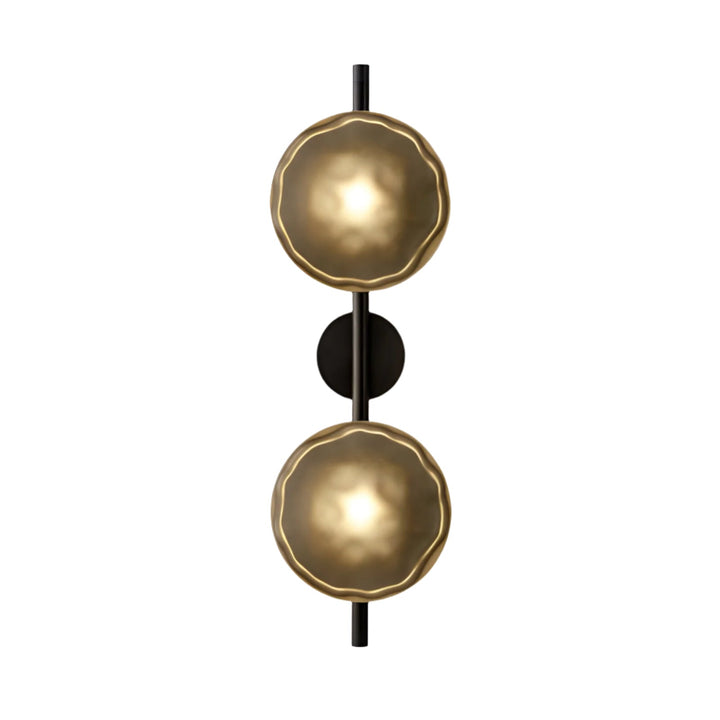 Minimalistyczne oświetlenie LED, okrągła lampa ścienna teksturowana, do sypialni.