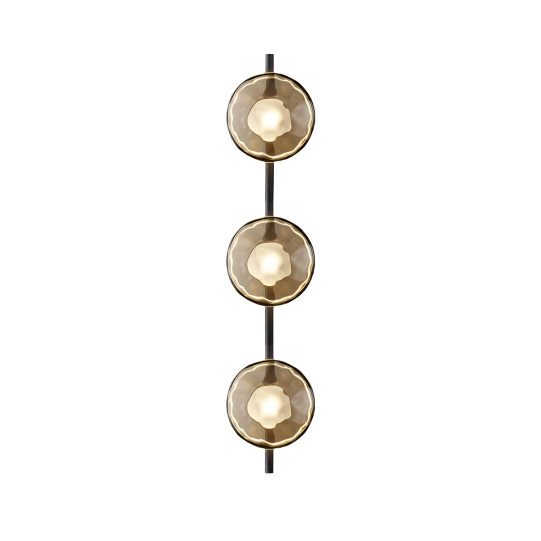 Teksturowane oświetlenie LED, okrągła lampa ścienna, minimalistyczne, do wnętrz.