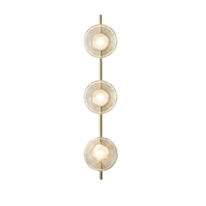 Designerskie oświetlenie LED, okrągła lampa ścienna, teksturowana, do salonu.
