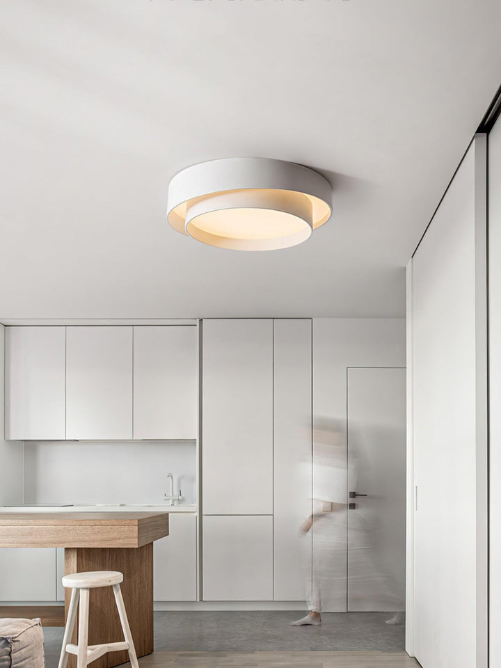 Nowoczesny plafon LED, oświetlenie sufitowe z regulowanym światłem, uniwersalny design.
