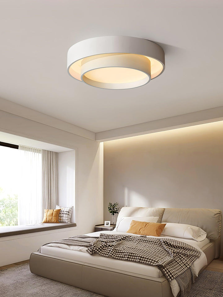 Czarny plafon LED, nowoczesna lampa sufitowa ściemnialna do salonu i jadalni.