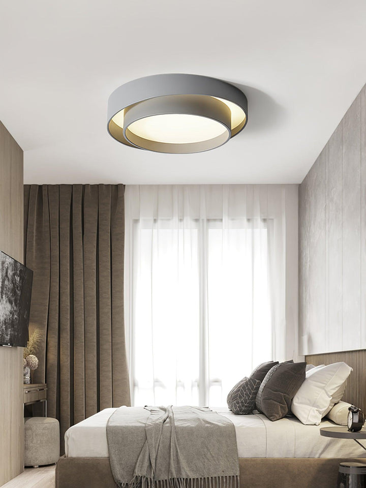 Czarny plafon LED, energooszczędne oświetlenie sufitowe, nowoczesny design do biura.
