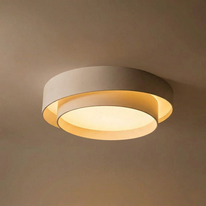 Kwadratowy szary plafon LED, designerska lampa sufitowa do nowoczesnych pomieszczeń.