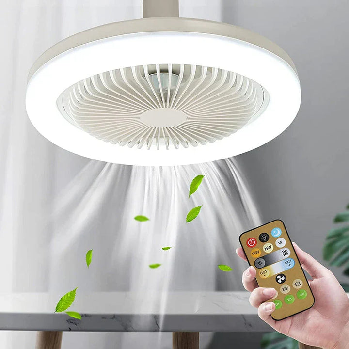 Wielofunkcyjny wentylator sufitowy z oświetleniem LED i pilotem, wentylacja i światło dla komfortu.