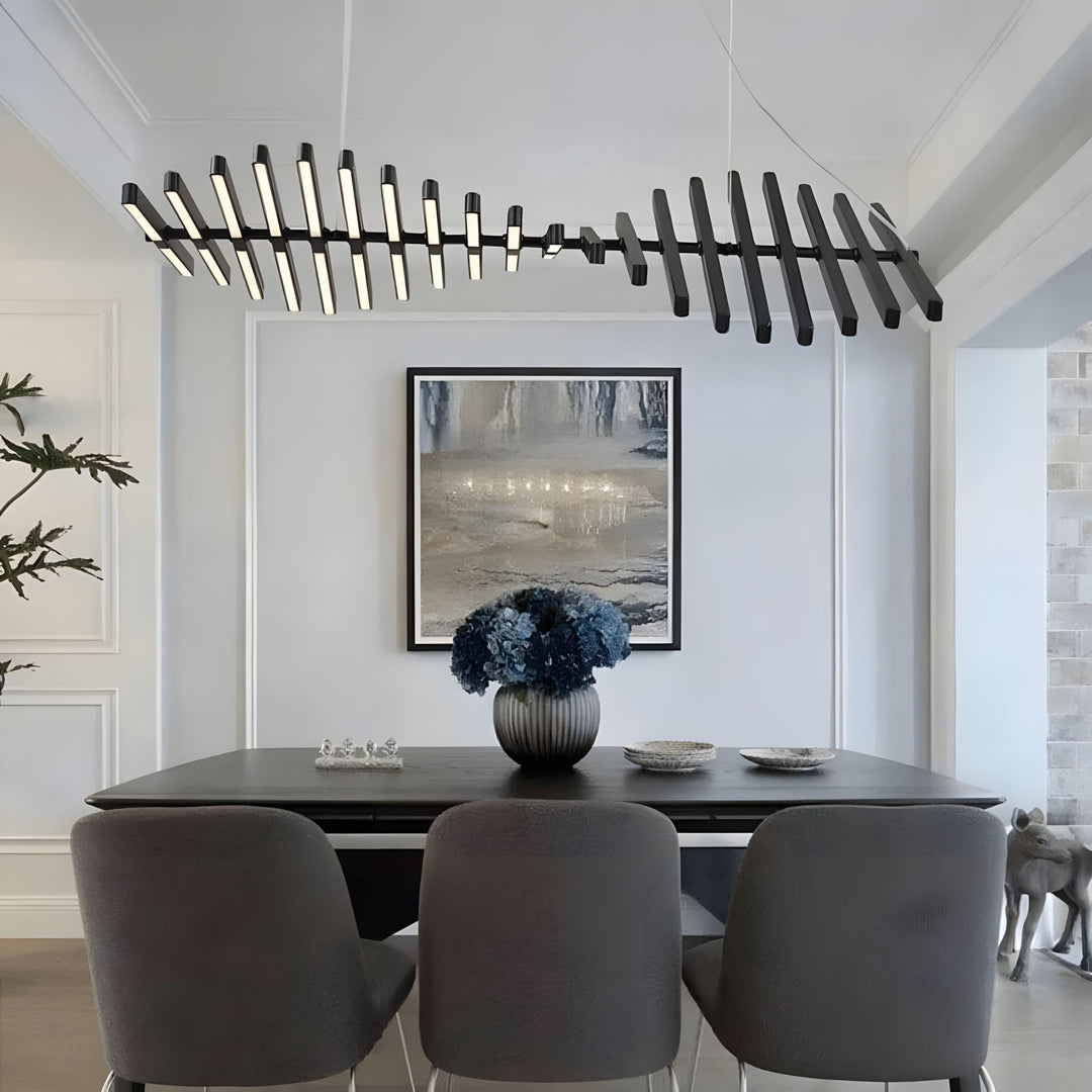 Elegancki żyrandol LED DNA do salonu. Designerska lampa sufitowa, nowoczesne oświetlenie wnętrz i sypialni.