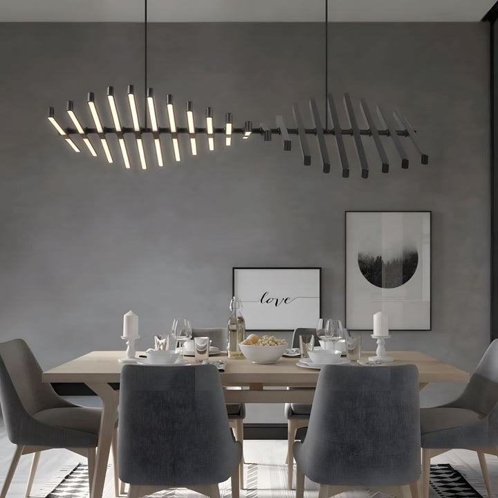 Minimalistyczny żyrandol LED DNA, nowoczesne oświetlenie sufitowe do salonu. Designerska lampa wnętrz.