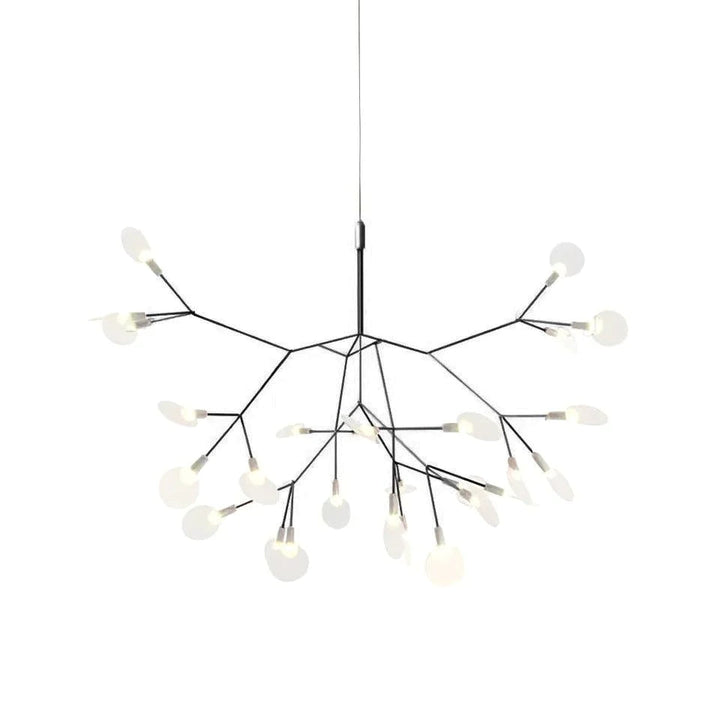 Nowoczesna lampa Sputnik Firefly. Elegancki żyrandol LED do salonu, designerski, czarny.