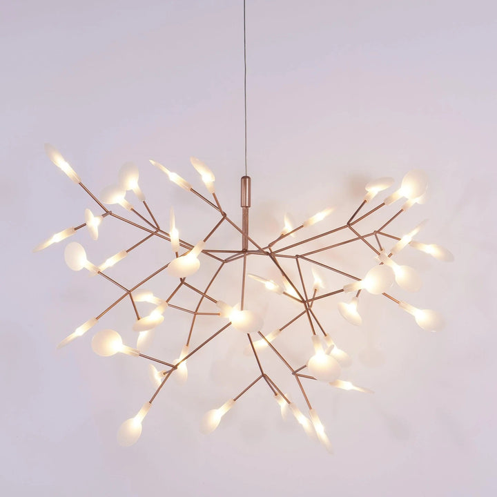Nowoczesny żyrandol Sputnik Firefly. Lampa sufitowa LED do salonu, czarna, designerska.
