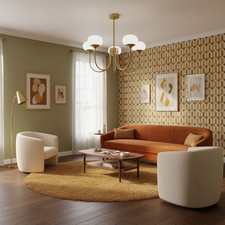 Designerski żyrandol sufitowy, regulowany, wielopunktowy, do salonu, z lampami.
