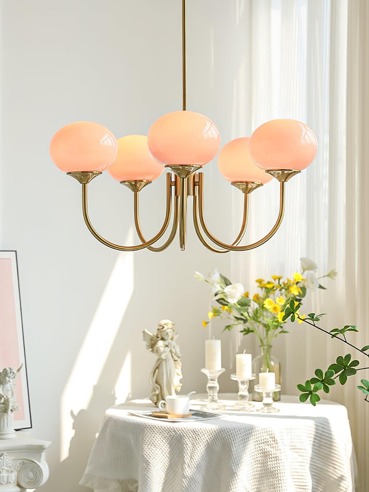 Lampa miedziana, wielopunktowa, regulowana, do salonu, industrialna.