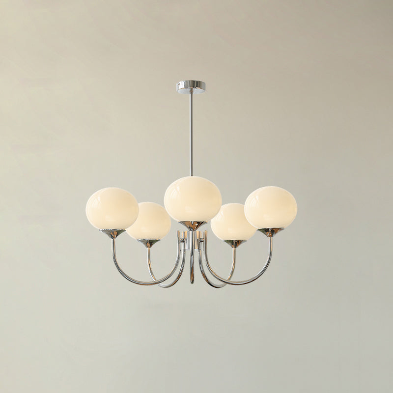 Dekoracyjna lampa, regulowana, chromowana, do salonu.