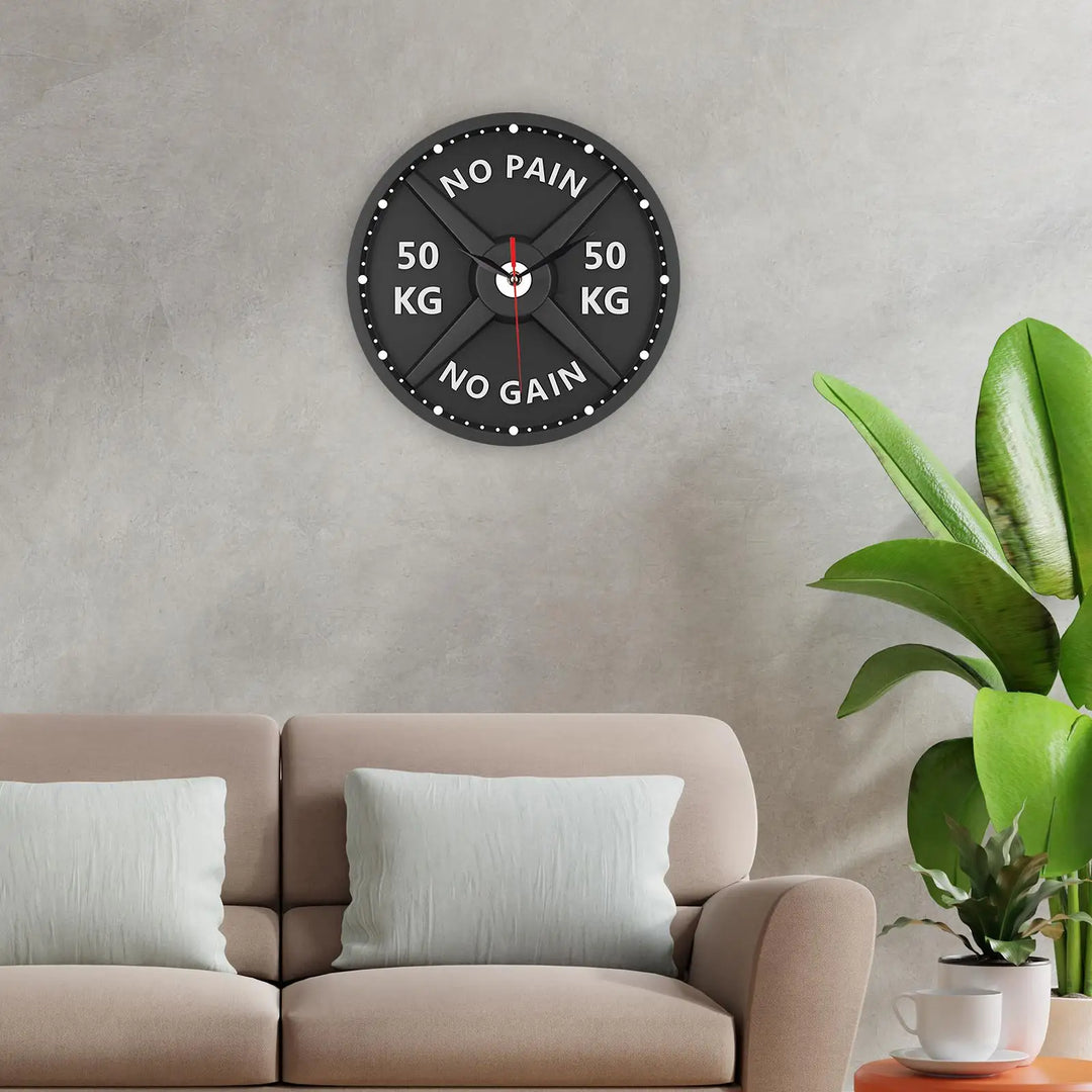Elegancki zegar ścienny 3D z efektem lustrzanym, perfekcyjny do dekoracji wnętrz fitness. Nowoczesny akrylowy design.