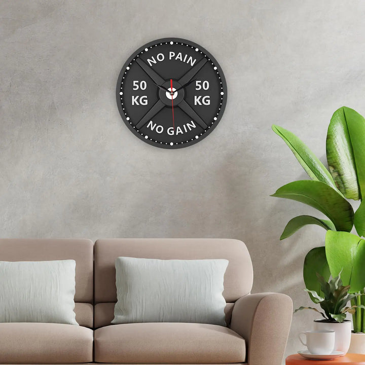 Elegancki zegar ścienny 3D z efektem lustrzanym, perfekcyjny do dekoracji wnętrz fitness. Nowoczesny akrylowy design.