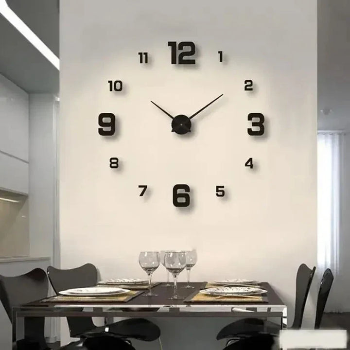 Nowoczesny zegar ścienny DIY z akrylu, idealny do personalizowanej dekoracji wnętrz i home decor.