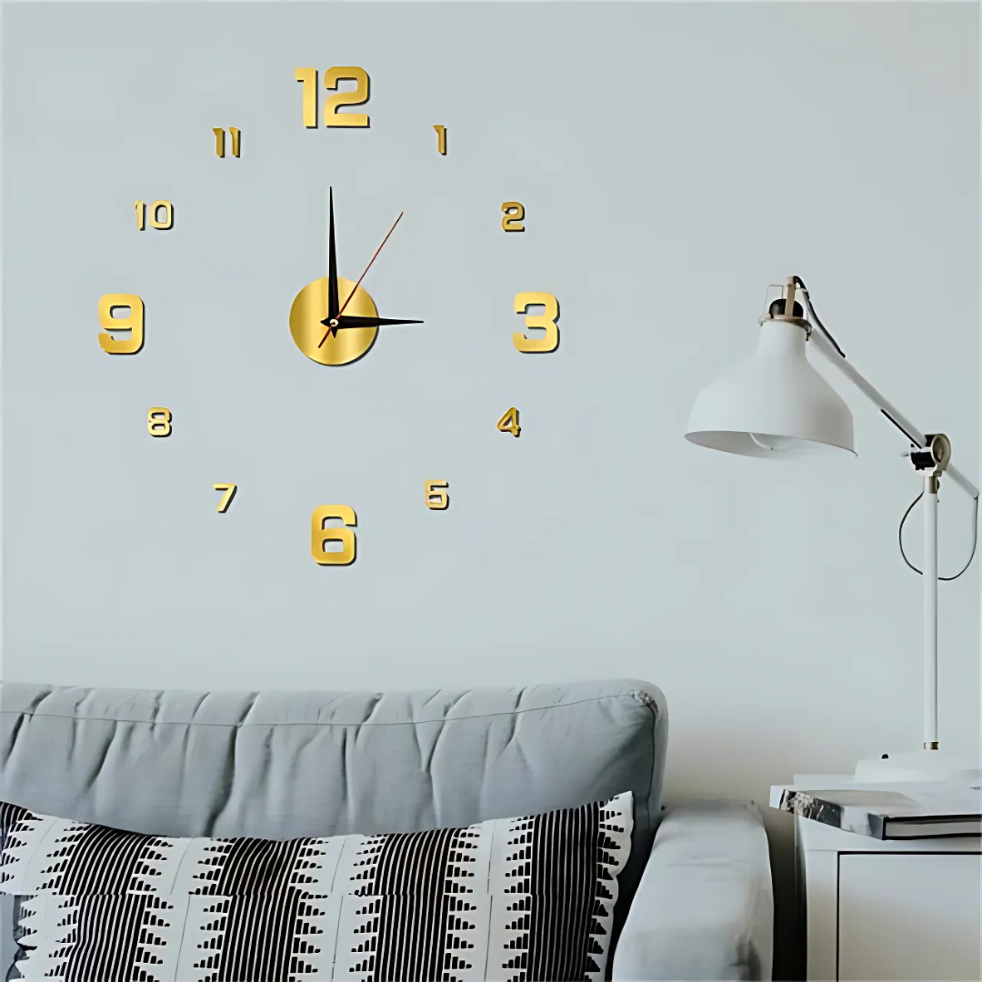 Akrylowy zegar ścienny, nowoczesny i elegancki akcent dekoracyjny do salonu. Wysokiej jakości home decor.