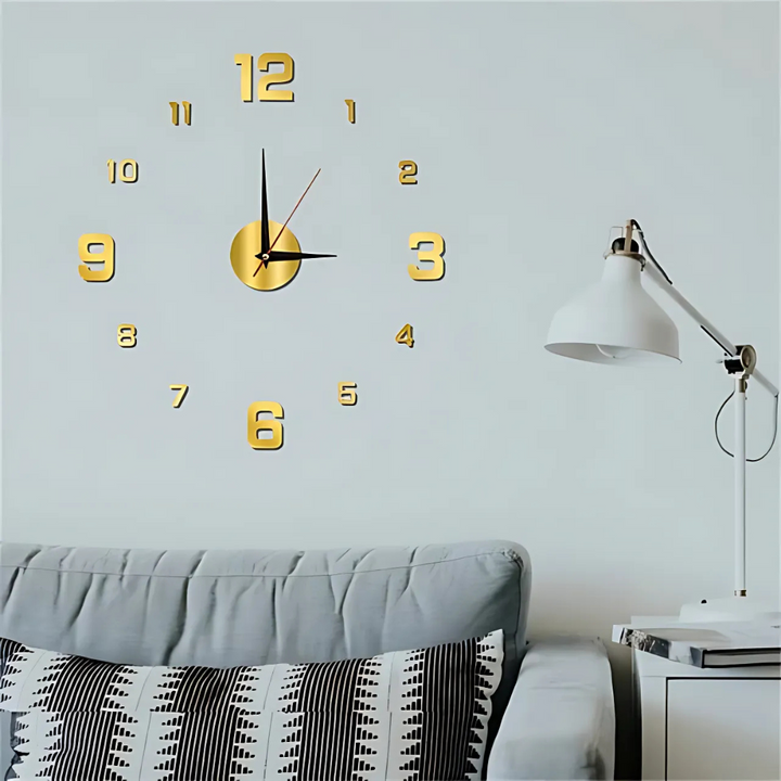 Akrylowy zegar ścienny, nowoczesny i elegancki akcent dekoracyjny do salonu. Wysokiej jakości home decor.