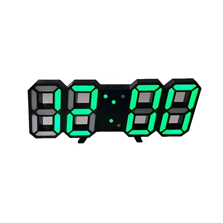 Elegancki zegar ścienny LED 3D do salonu, nowoczesny cyfrowy design, dodatek do wystroju.