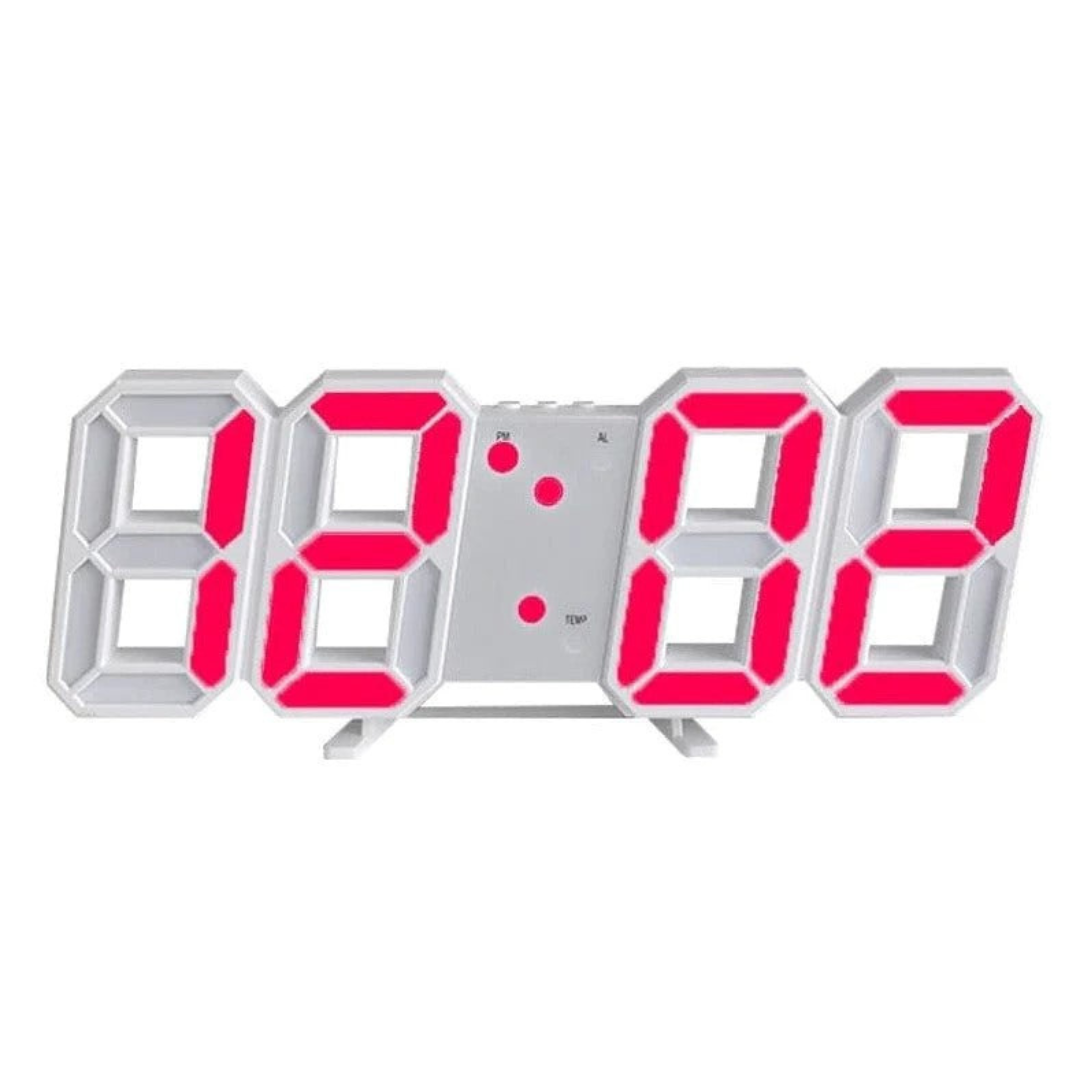 Zegar 3D LED cyfrowy na ścianę, efekt przestrzenny, nowoczesna dekoracja do biura i domu.