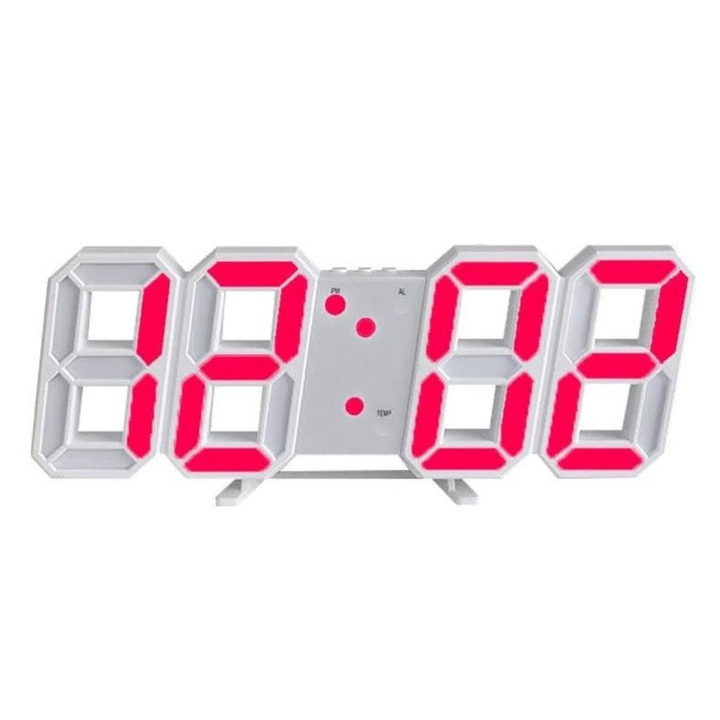 Zegar 3D LED cyfrowy na ścianę, efekt przestrzenny, nowoczesna dekoracja do biura i domu.