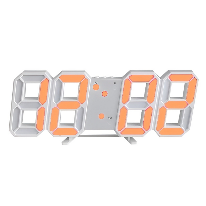Minimalistyczny zegar ścienny LED 3D, cyfrowy wyświetlacz, stylowa dekoracja do każdego wnętrza.