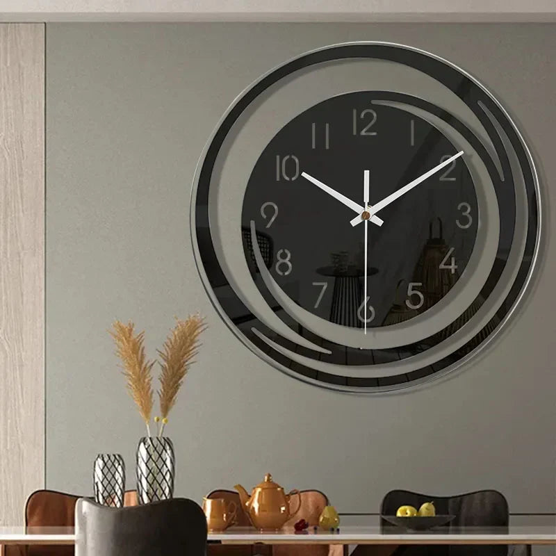 Dekoracyjny zegar ścienny z cichym mechanizmem. Nowoczesny i minimalistyczny. Idealny do salonu, sypialni, domu.
