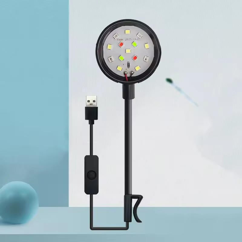 Energooszczędne oświetlenie LED pełne spektrum do akwarium, zasilane wygodnie przez port USB.