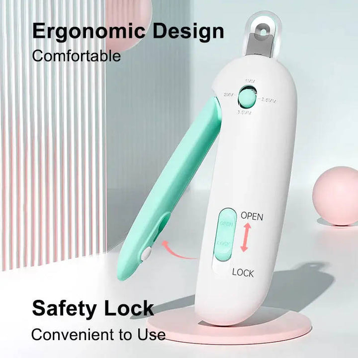 Ergonomiczny obcinacz do pazurów dla kota, wygodne akcesorium do precyzyjnego przycinania pazurów zwierząt domowych.