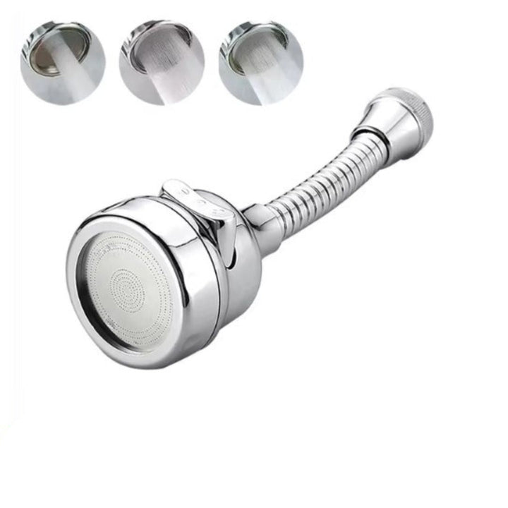 Chromowany obrotowy aerator do baterii, z filtrem i dyfuzorem, dla zdrowej wody.