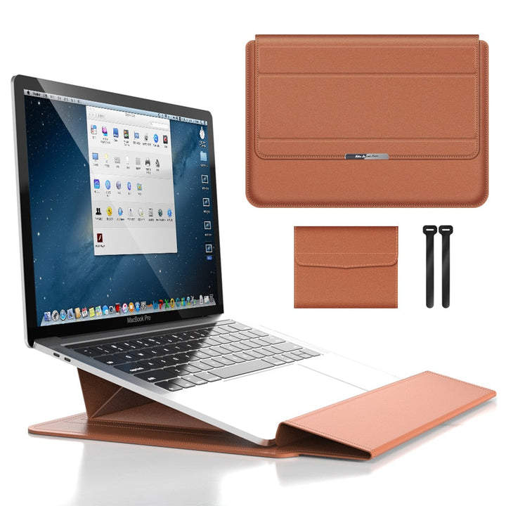 Pokrowiec na laptopa z wbudowaną podstawką. Pełna ochrona i ergonomiczne akcesorium dla studenta.