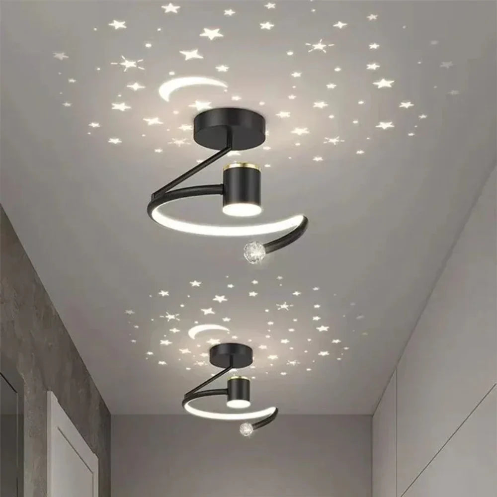 Lampa sufitowa LED do pokoju dziecka i sypialni. Gwiaździsta poświata tworzy relaksujące oświetlenie.