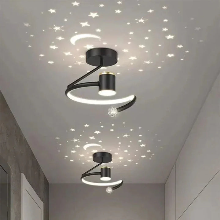 Lampa sufitowa LED do pokoju dziecka i sypialni. Gwiaździsta poświata tworzy relaksujące oświetlenie.