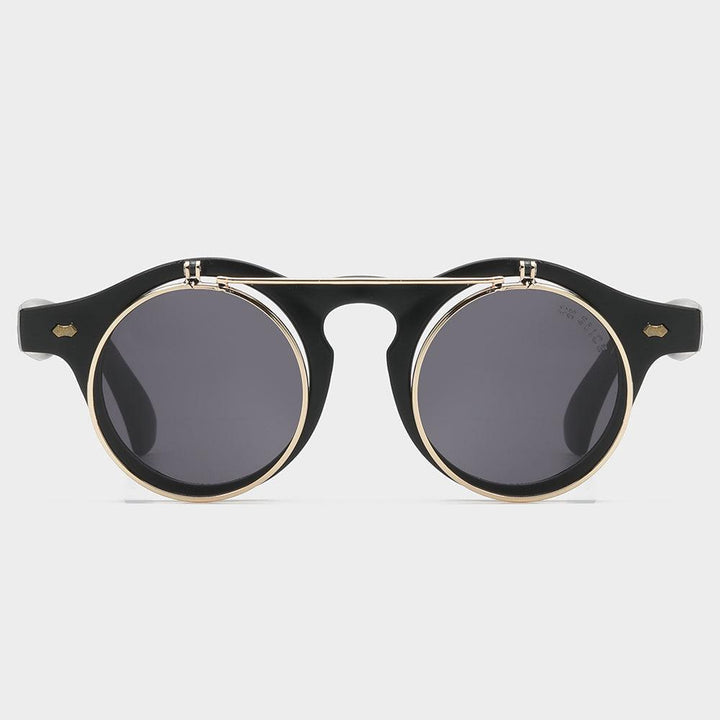 Okulary przeciwsłoneczne unisex UV400 z podwójną soczewką flip-up.