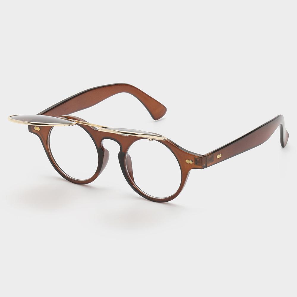 Letnie okulary przeciwsłoneczne, modny design, soczewki flip-up UV400.