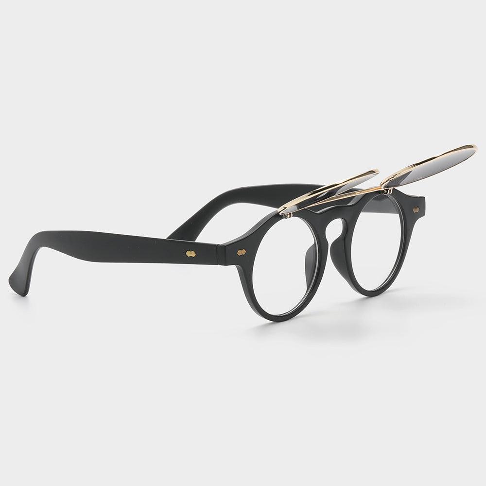 Stylowe okulary flip-up z filtrem UV400, idealne na lato.