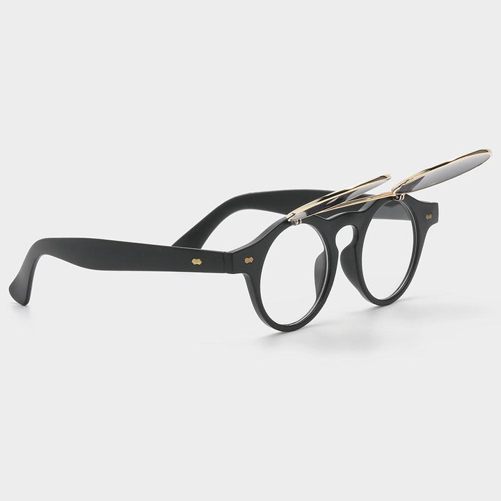 Stylowe okulary flip-up z filtrem UV400, idealne na lato.