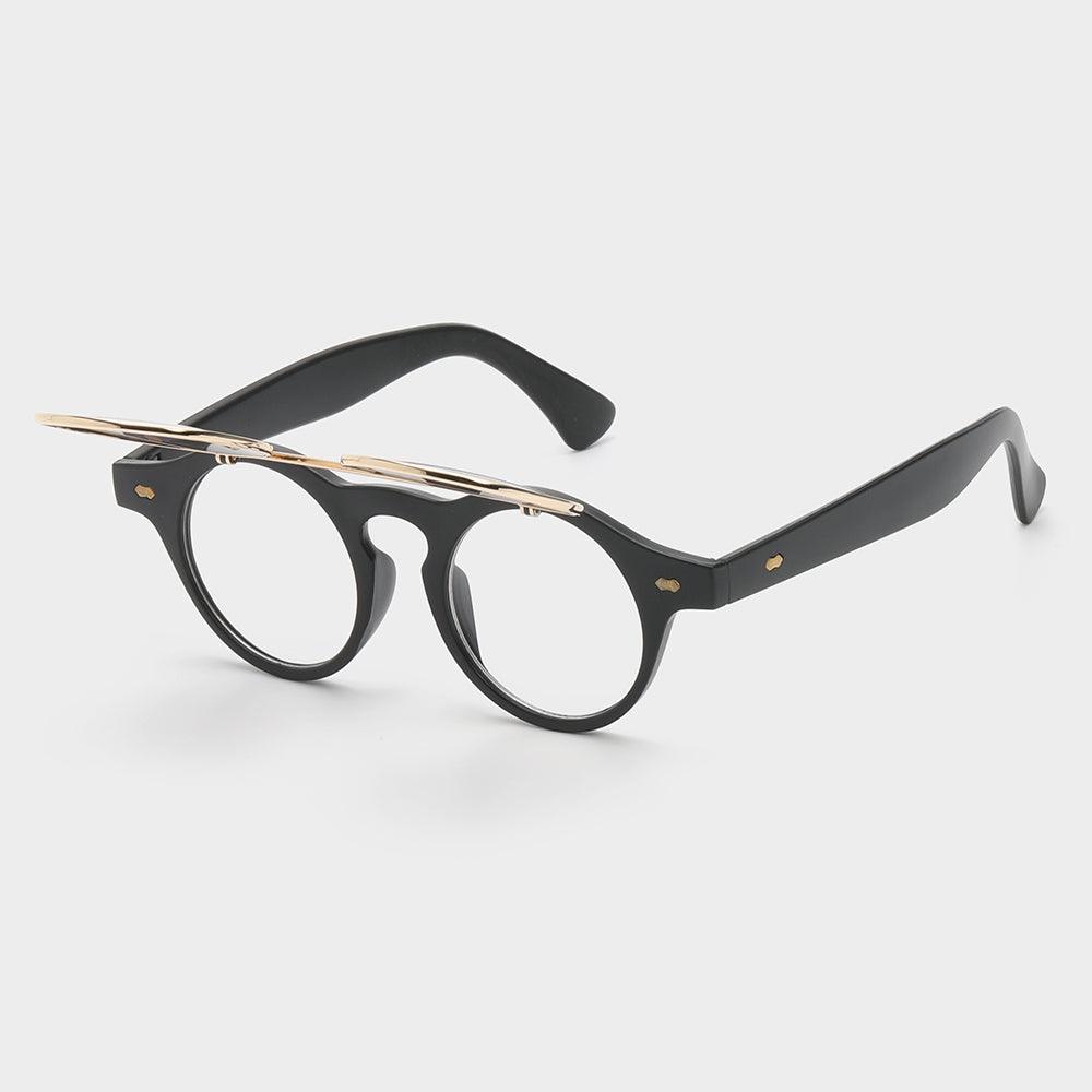 Unisex okulary przeciwsłoneczne z innowacyjnym systemem flip-up.