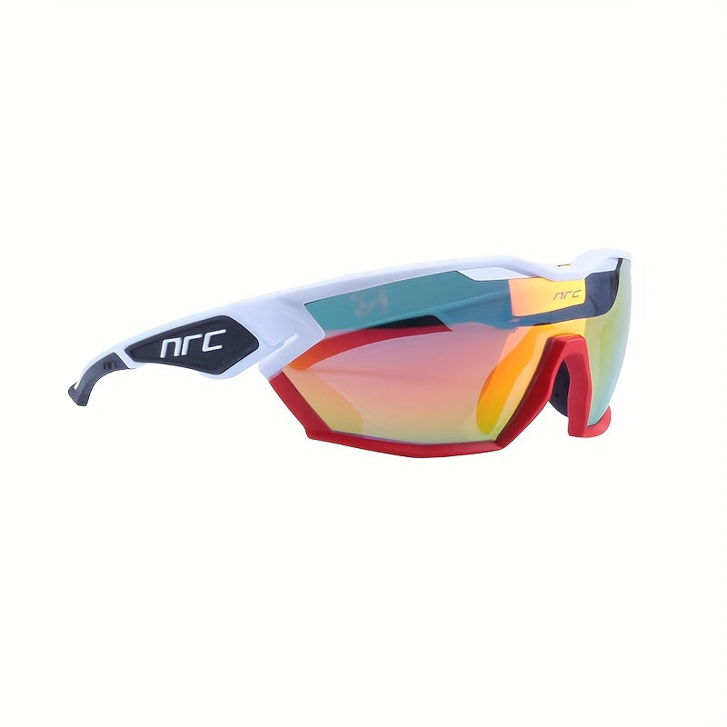 Okulary rowerowe unisex z wymiennymi soczewkami i ochroną UV. Idealne do jazdy na rowerze i sportu.
