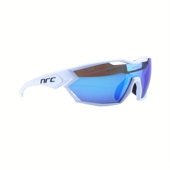 Okulary rowerowe unisex do jazdy na rowerze i biegania, z wymiennymi soczewkami dla optymalnej widoczności.
