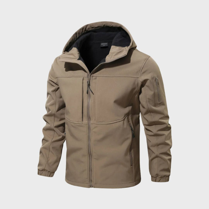 Męska kurtka softshell w kolorze khaki