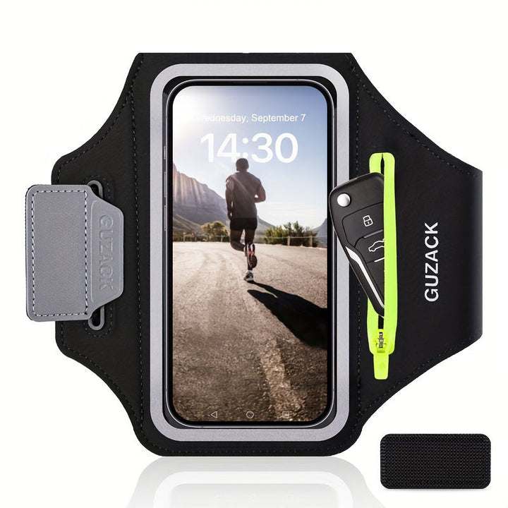 Wygodna opaska na ramię z uchwytem na telefon do sportu. Etui na smartfon, bieganie, siłownia.