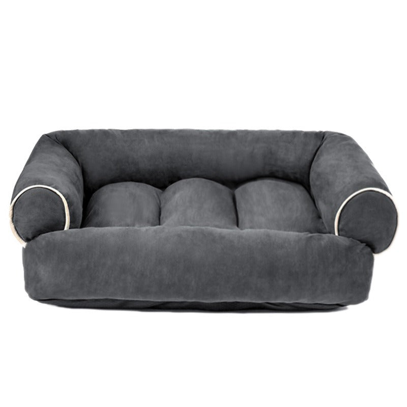 Komfortowa sofa dla psa, legowisko ortopedyczne zapewniające wypoczynek, akcesoria dla zwierząt, wysoka jakość.