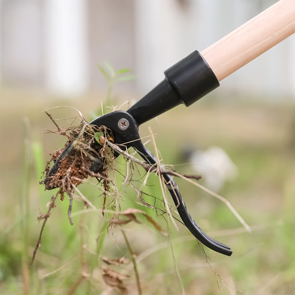 Ergonomiczna rączka i mechanizm sprężynowy narzędzia do ekologicznego odchwaszczania ogrodu