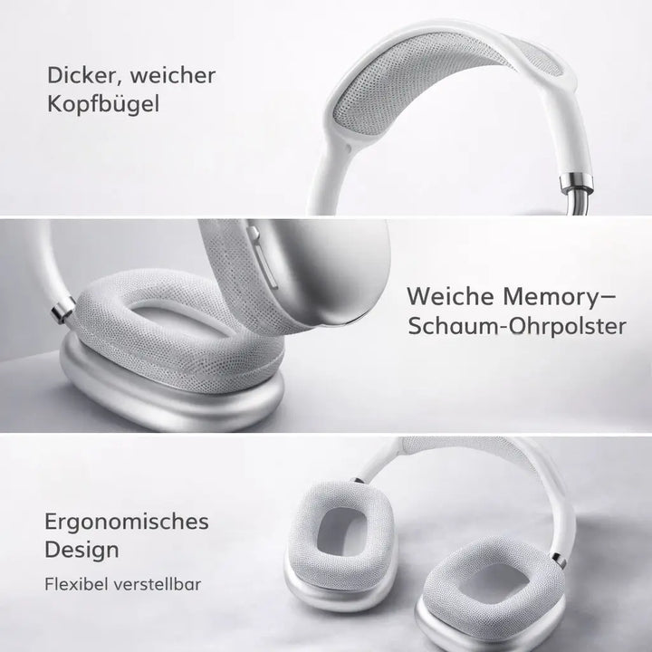 Bezprzewodowe słuchawki nauszne z funkcją ANC i technologią bluetooth w eleganckim ujęciu
