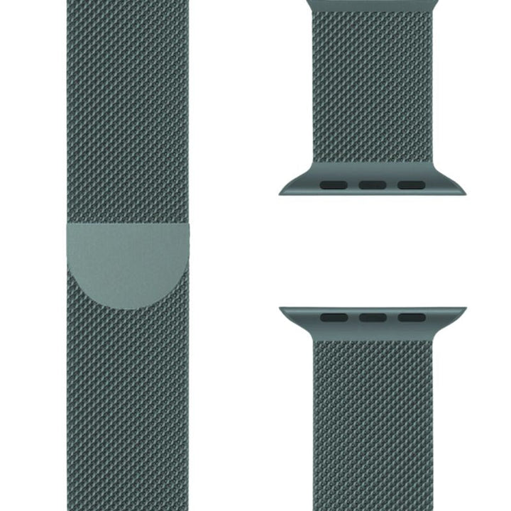 Srebrny pasek mesh ze stali szlachetnej do zegarka Apple Watch