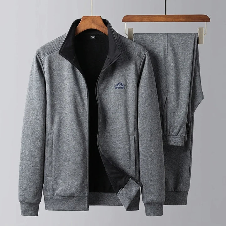 Czarny dres męski komplet sportowy bluza i spodnie treningowe