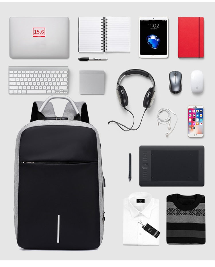 Elegancki plecak antykradzieżowy SafeCarry unisex, idealny do pracy, szkoły i miejskich przygód.