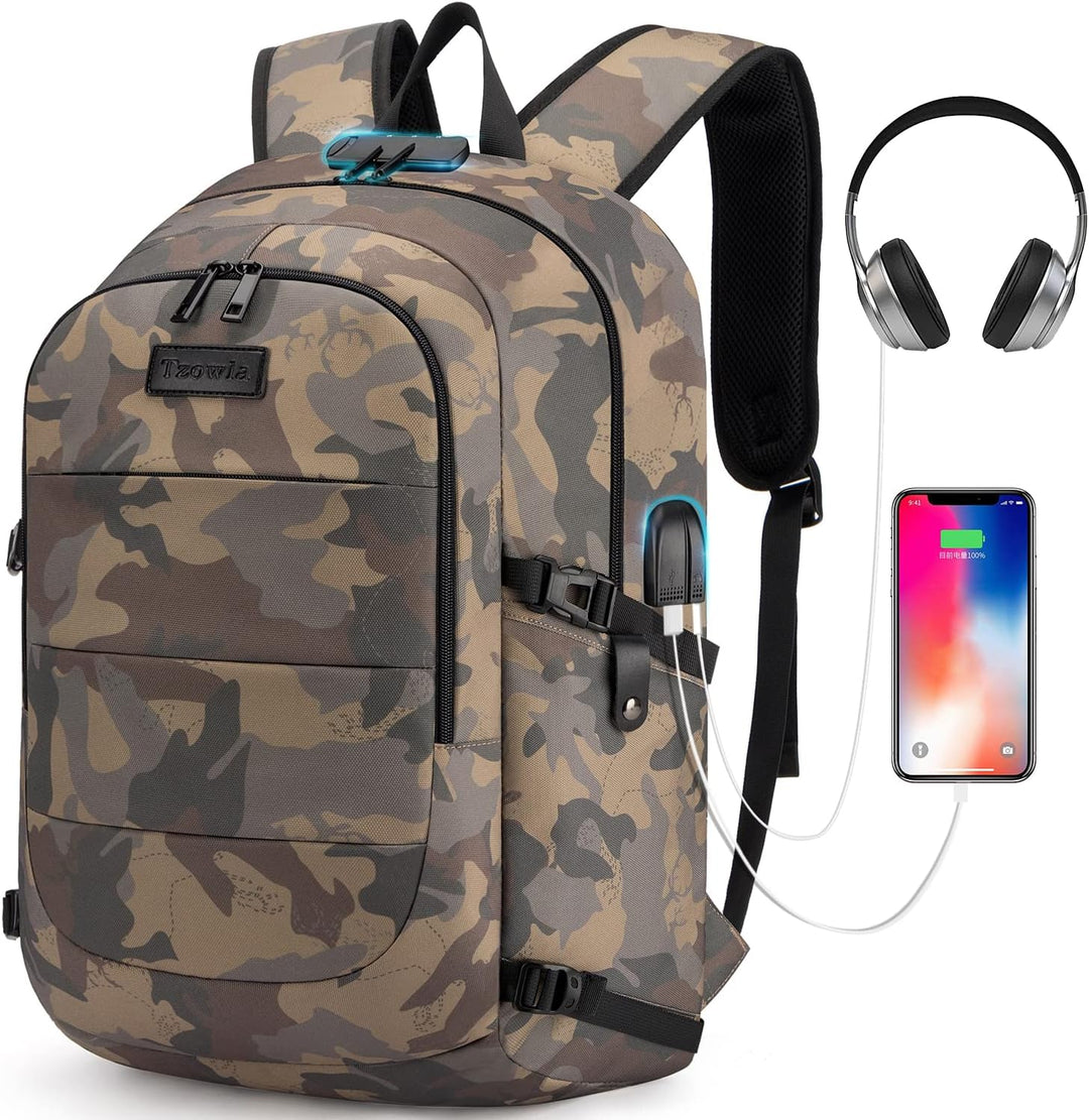Plecak antywłamaniowy unisex, z portem USB i komorą na laptopa, do 15.6 cala.