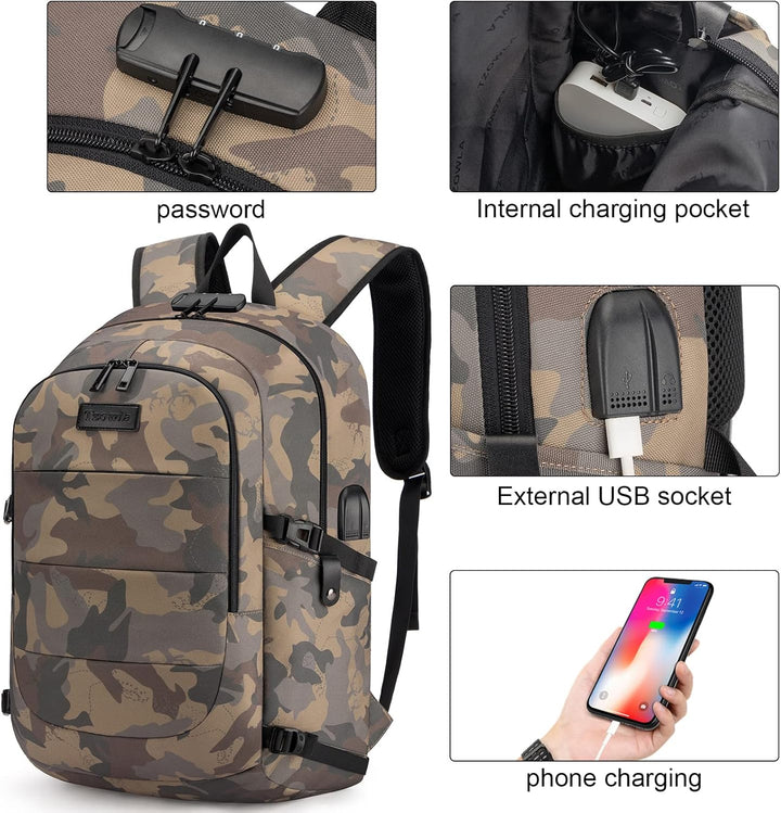 Plecak turystyczny 30-50L, antywłamaniowy, z portem USB, dla bezpiecznych wędrówek.