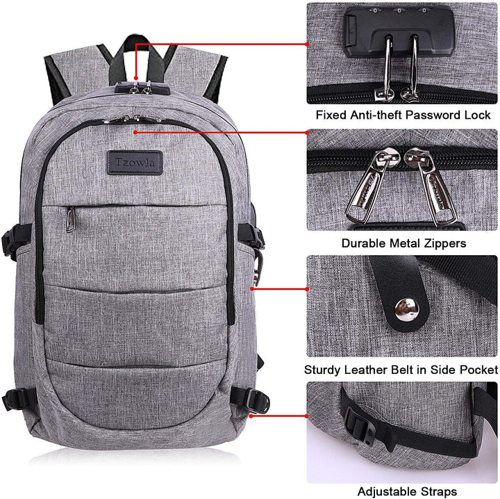 Plecak 30-50L na laptopa z portem USB, antywłamaniowy, idealny do pracy i szkoły.